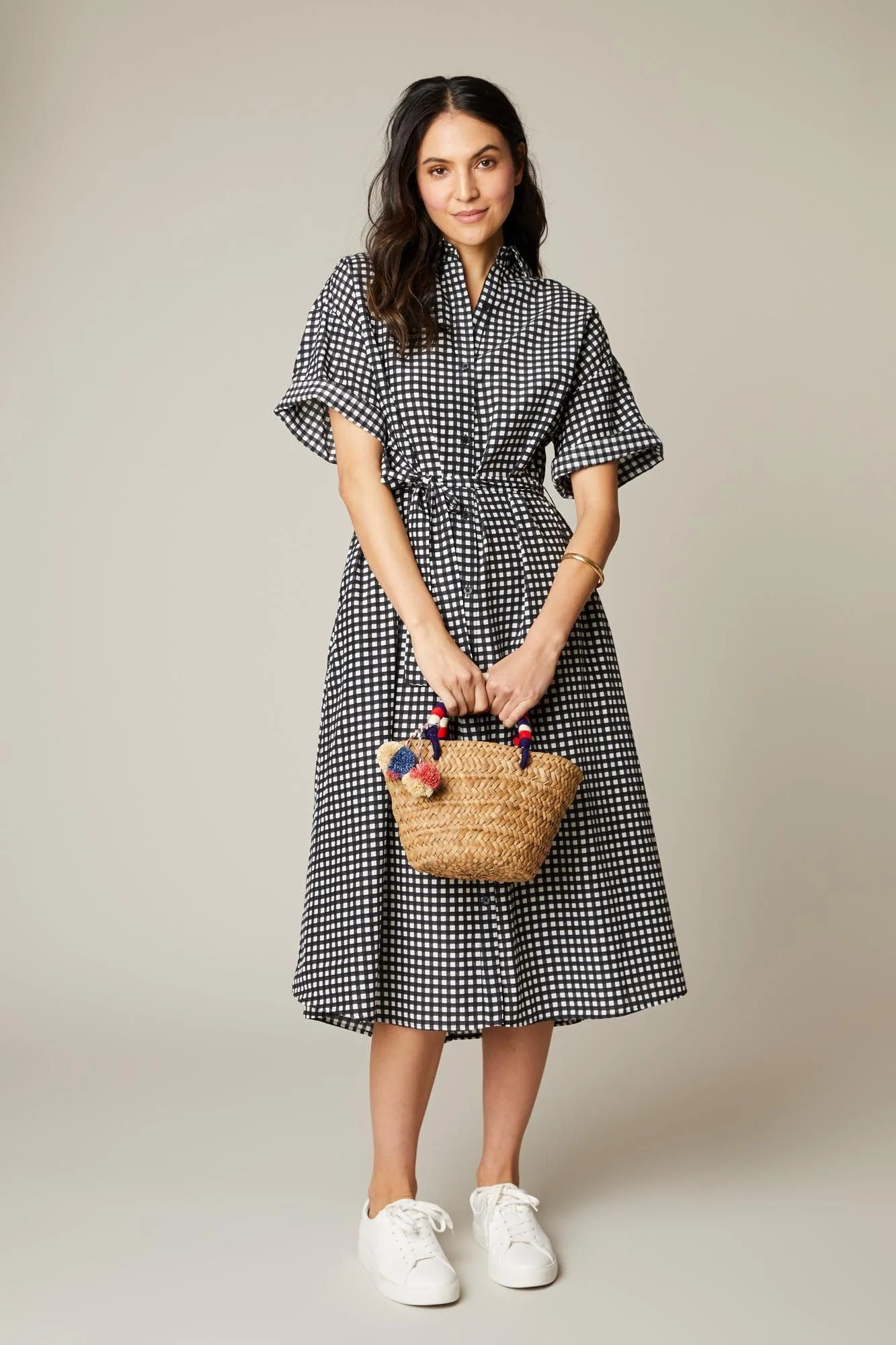 Sarah Shirtdress | Black Gingham - Atomnpay