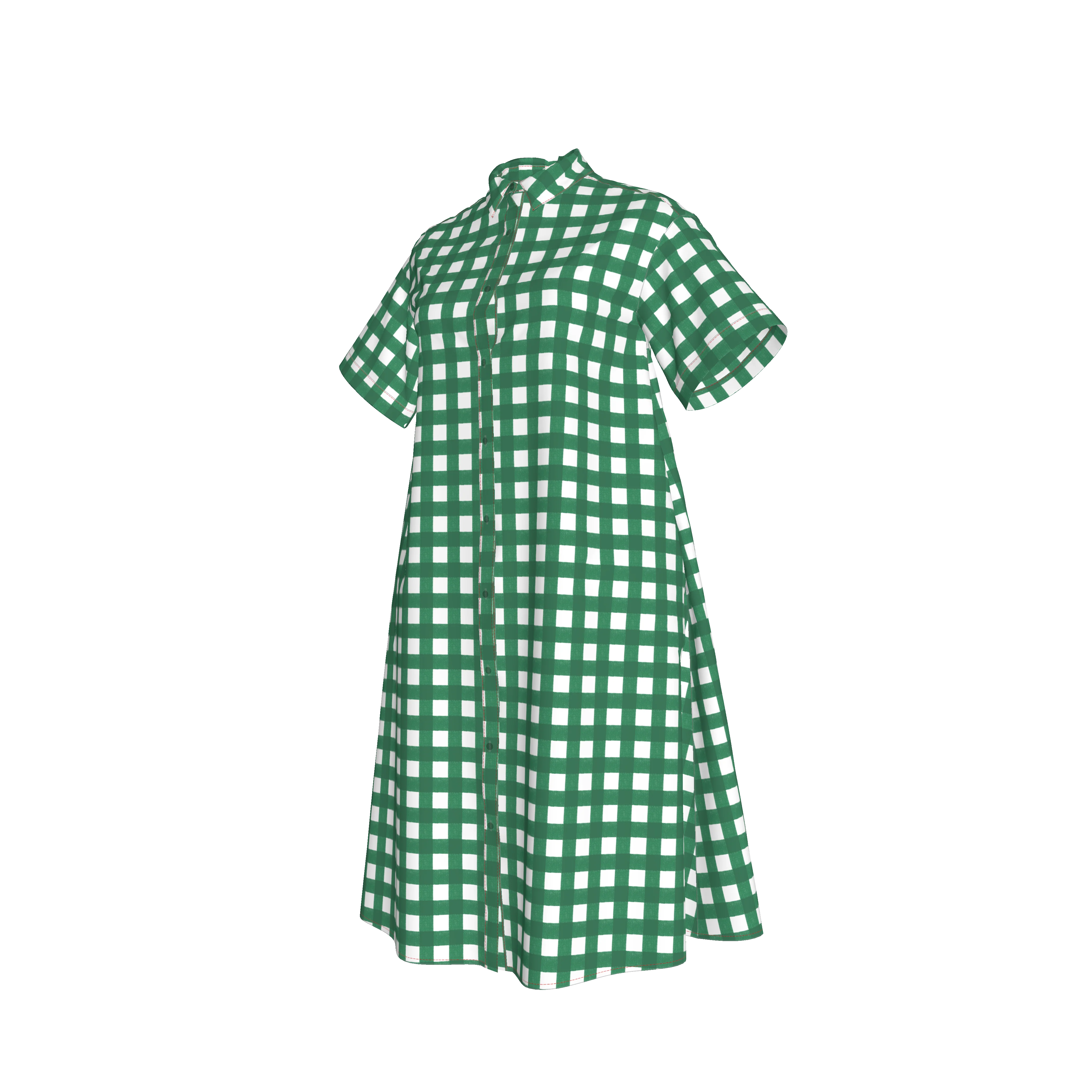 Sarah Shirtdress | Emerald Gingham - Atomnpay