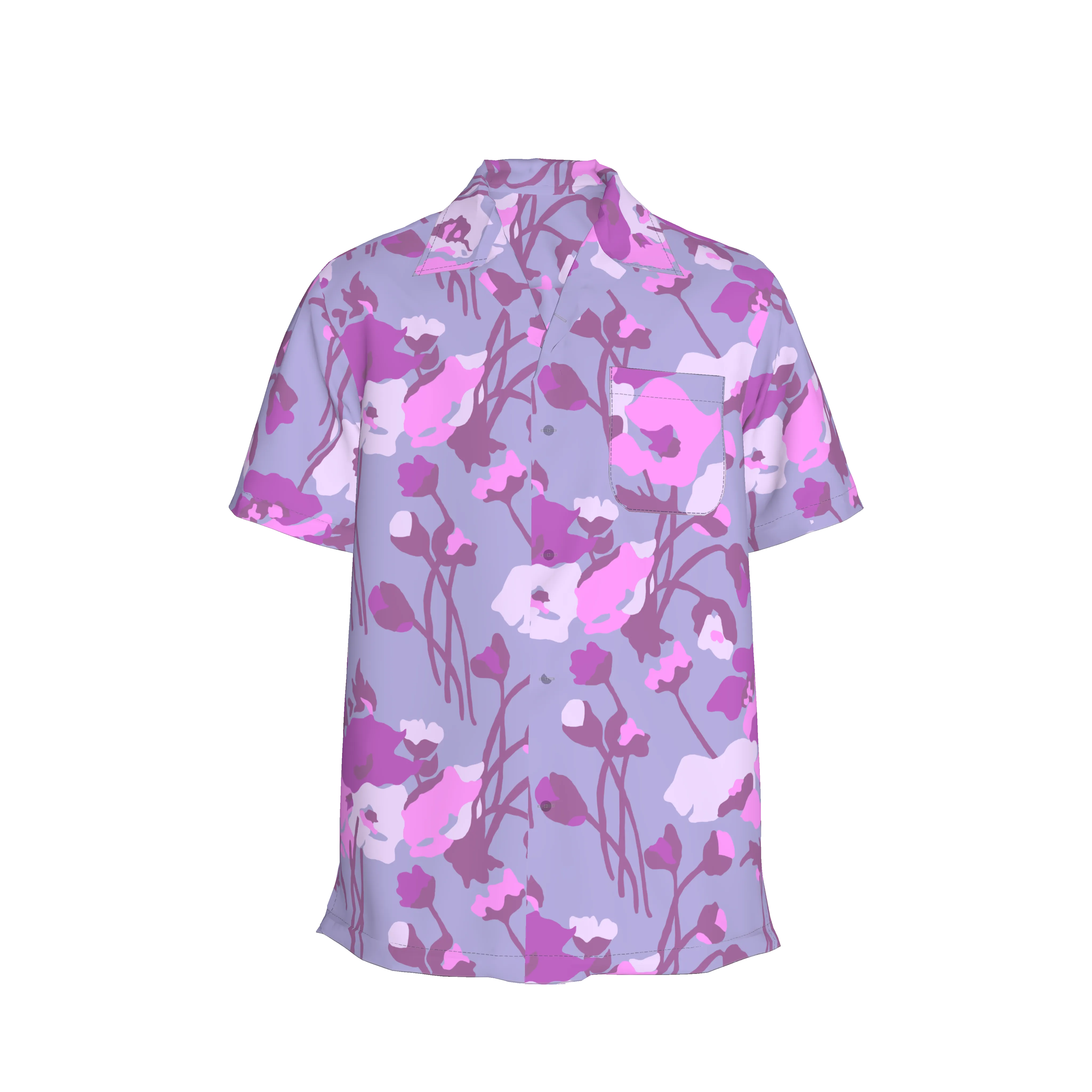 Carter Cabana Shirt | Dini's Rustic Floral Pink on Pink - Atomnpay