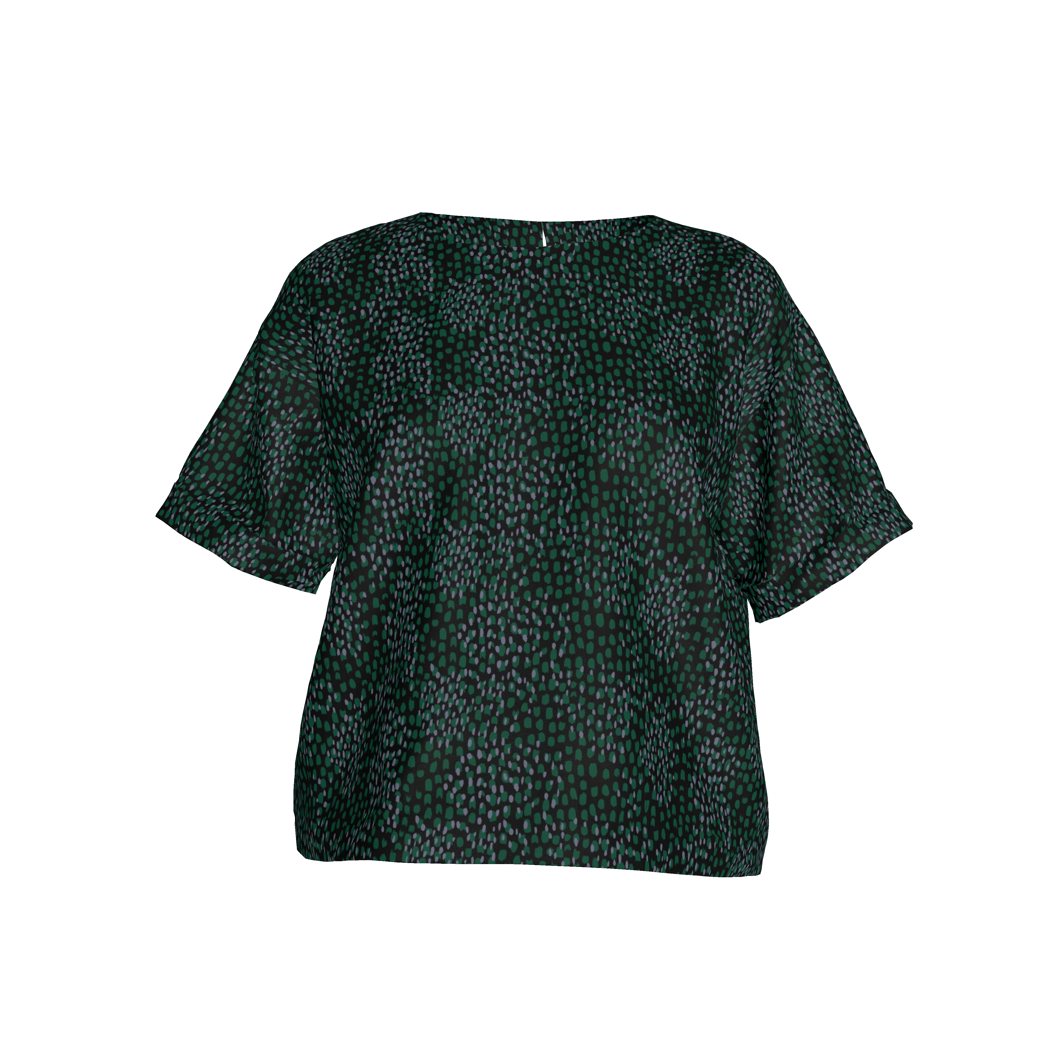 Eden Tee in Lightweight Cotton|  Emerald Spots - Atomnpay