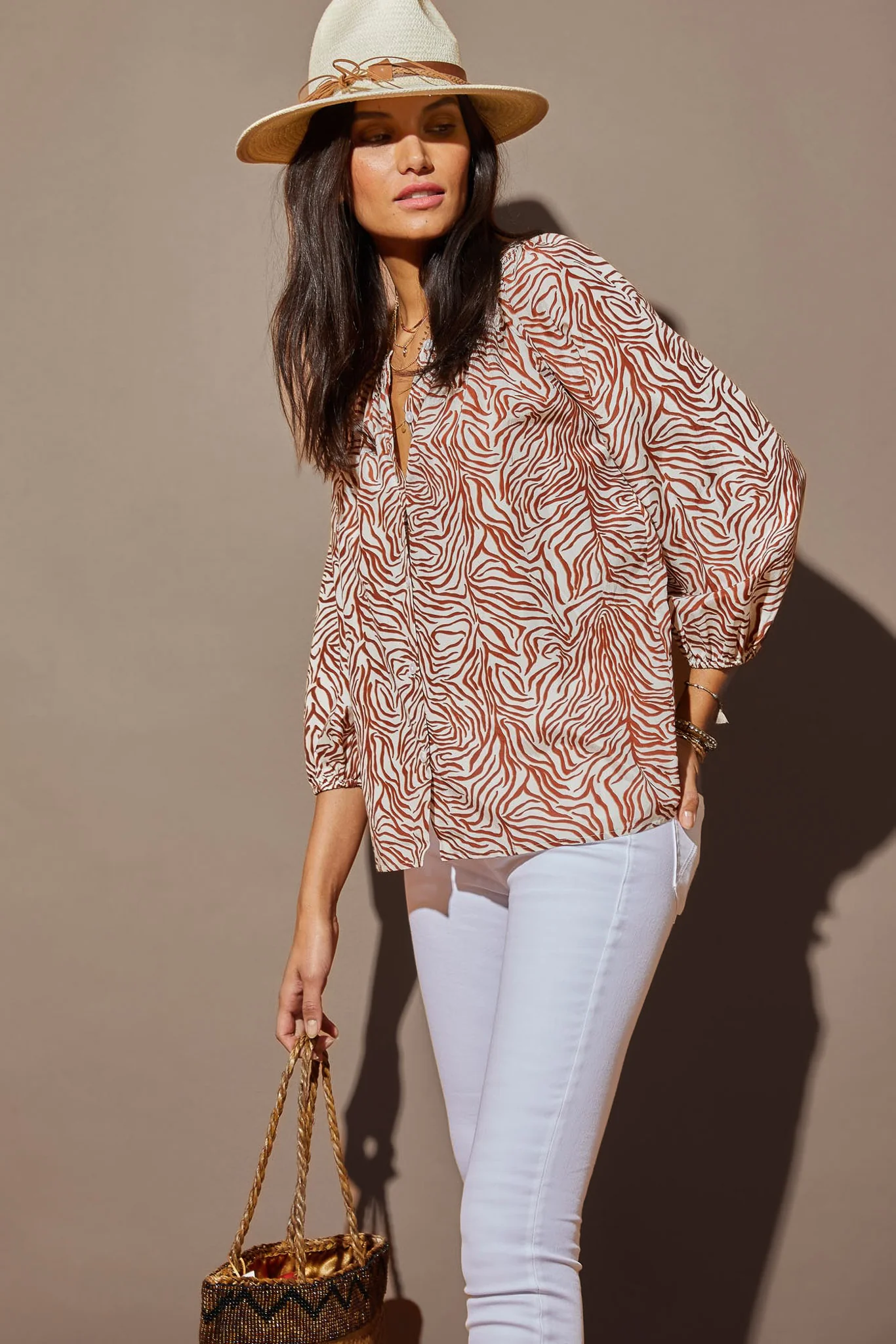 The Classic Blouse | White Tiger - Atomnpay