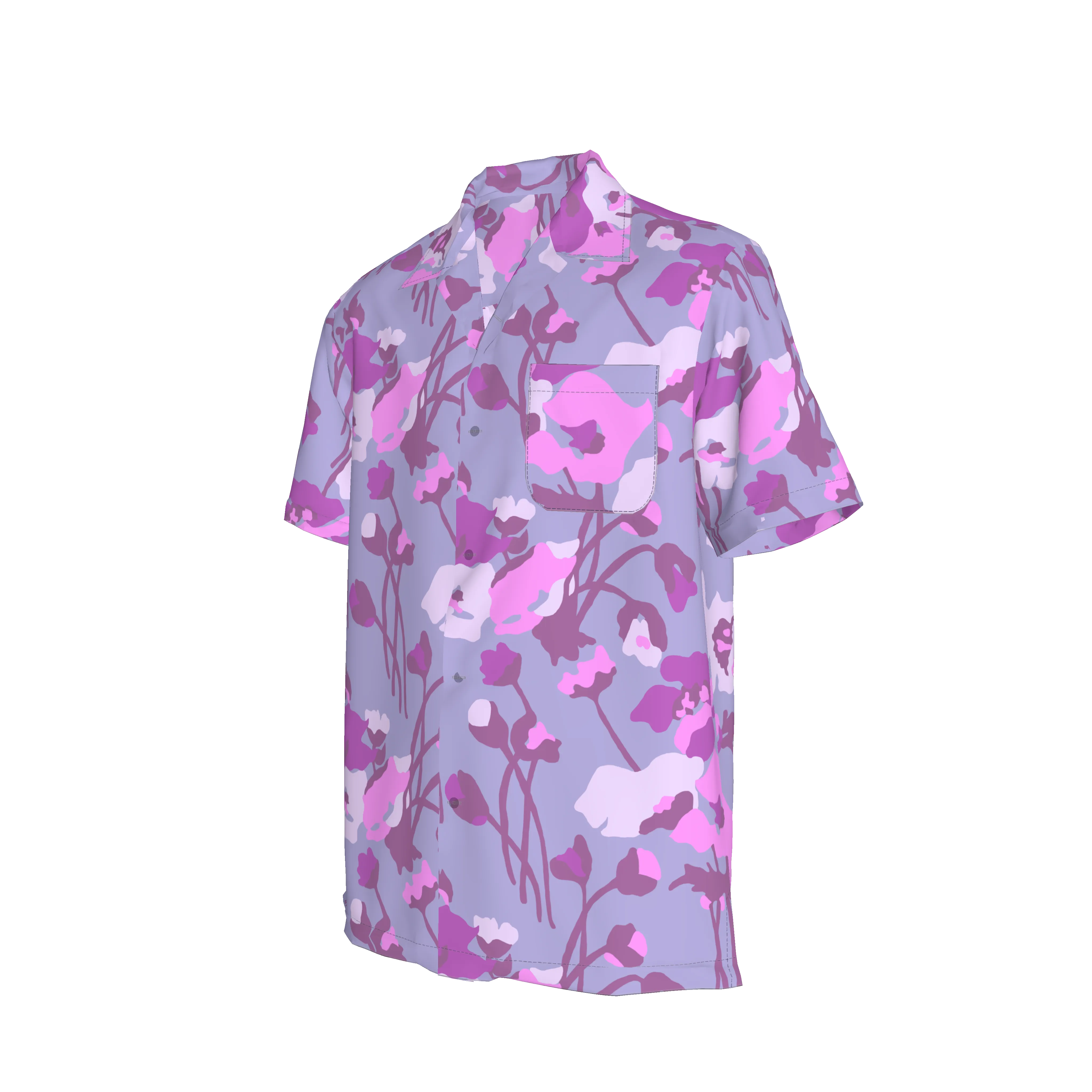 Carter Cabana Shirt | Dini's Rustic Floral Pink on Pink - Atomnpay